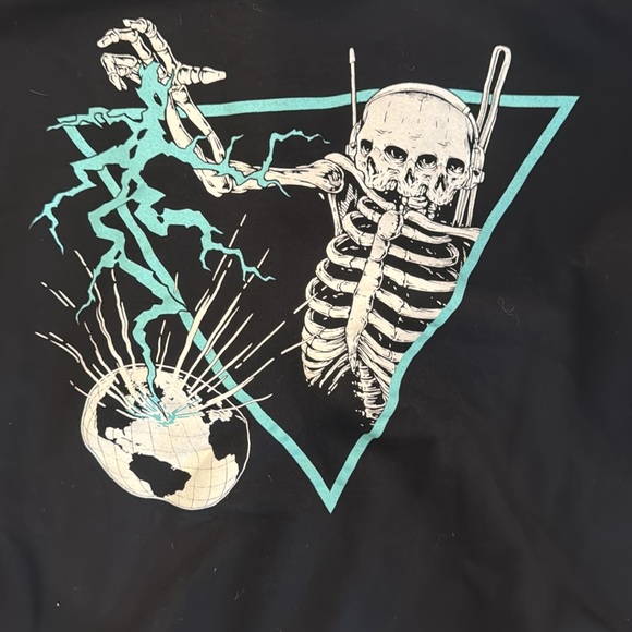 WHITE PHOSPHOR BLACK XL HOODIE , once worn and once washed great cond - Picture 4 of 4